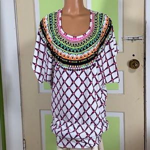 Trina Turk Multicolor Geometric Swim Coverup Dress